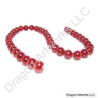 String of Red Jade Beads